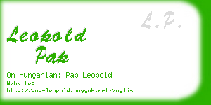 leopold pap business card